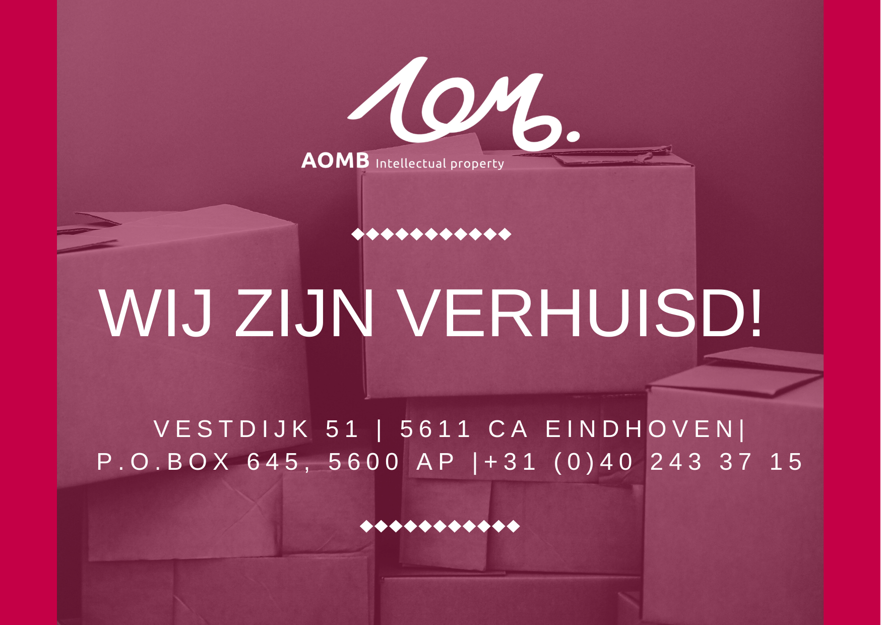 AOMB Eindhoven verhuist naar een nieuwe locatie!